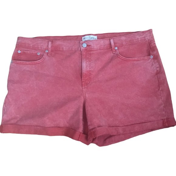 Gap 1969 Womens  Red Denim Shorts Size 42 - Picture 1 of 5